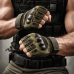 Тактичні рукавички безпальцеві з захистом кісточок Olive Tactical Pro